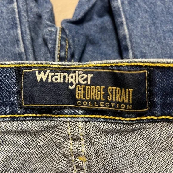 Wranglers Size 30X30 Medium Wash George Strait Collection Straight Leg Jeans - Picture 4 of 9